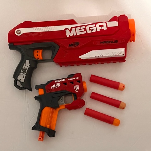 Nerf  Mega Lot  Magnus And Big Shot 3 Darts Tested - Picture 1 of 9